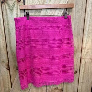 Sugarlips Fuchsia Lace Pencil Skirt